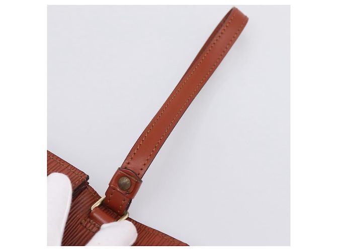 LOUIS VUITTON Epi Serie Dragonne Hand Bag Brown M52618 LV Auth 200913 Marrone - vista 8