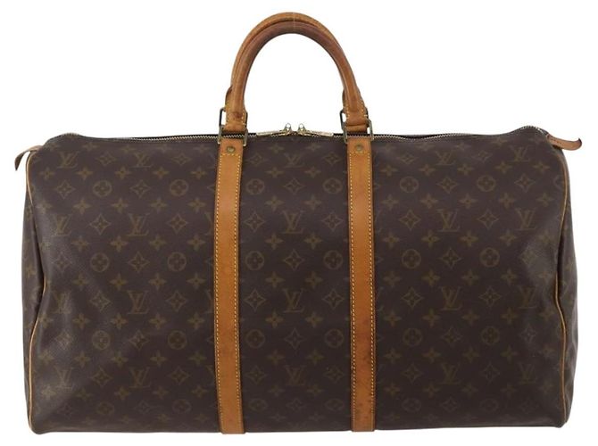 LOUIS VUITTON Monogram Keepall 55 Boston Bag M41424 LV Auth 196259 Monogramma - vista 13