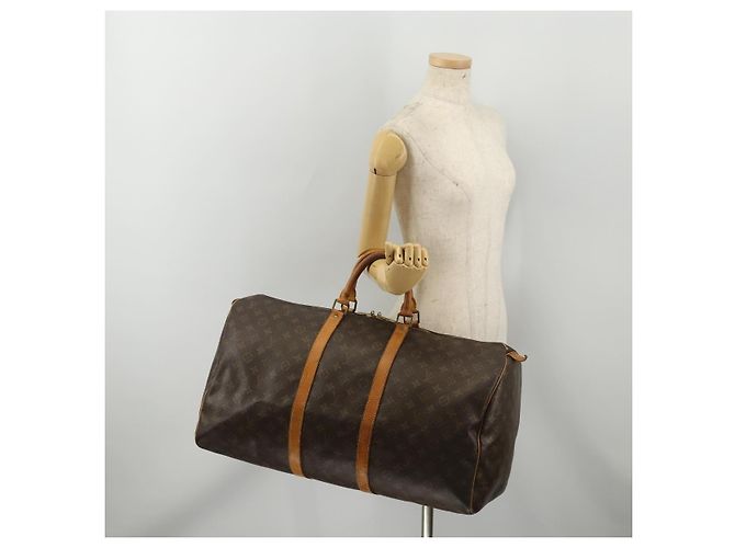 LOUIS VUITTON Monogram Keepall 55 Boston Bag M41424 LV Auth 196259 Monogramma - vista 22