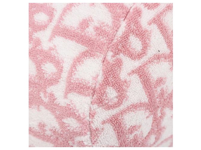 Pouch Christian Dior Trotter Pile Pink White Auth 200208 Rosa Bianco - vista 14