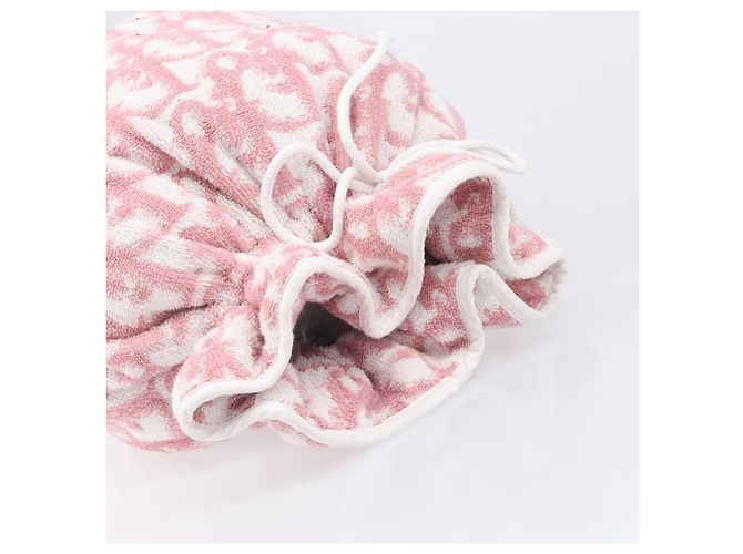Pouch Christian Dior Trotter Pile Pink White Auth 200208 Rosa Bianco - vista 5