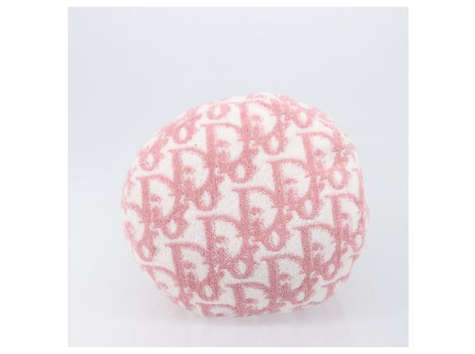Pouch Christian Dior Trotter Pile Pink White Auth 200208 Rosa Bianco - vista 6