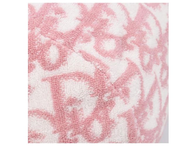 Pouch Christian Dior Trotter Pile Pink White Auth 200208 Rosa Bianco - vista 7