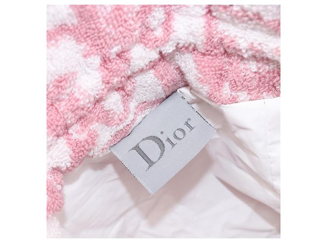 Pouch Christian Dior Trotter Pile Pink White Auth 200208 Rosa Bianco - vista 9