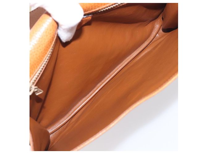 Céline Borsa a pochette CELINE in pelle marrone e oro Auth yk20741A D'oro - vista 10