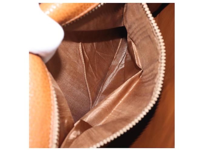 Céline Borsa a pochette CELINE in pelle marrone e oro Auth yk20741A D'oro - vista 11
