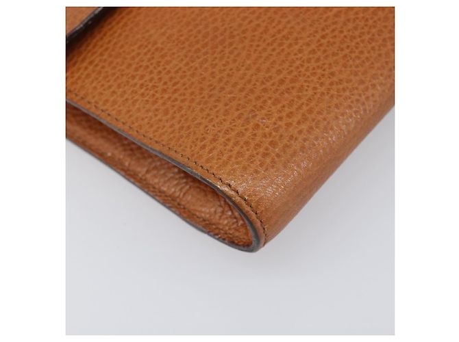 Céline Borsa a pochette CELINE in pelle marrone e oro Auth yk20741A D'oro - vista 14