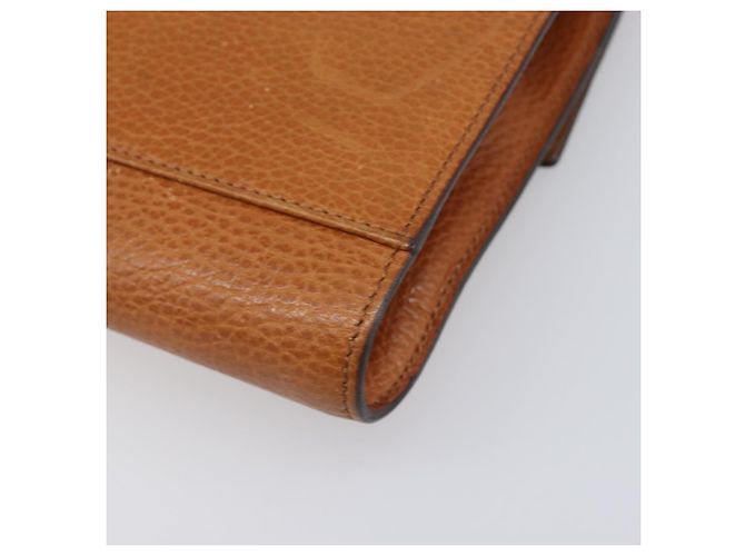 Céline Borsa a pochette CELINE in pelle marrone e oro Auth yk20741A D'oro - vista 15