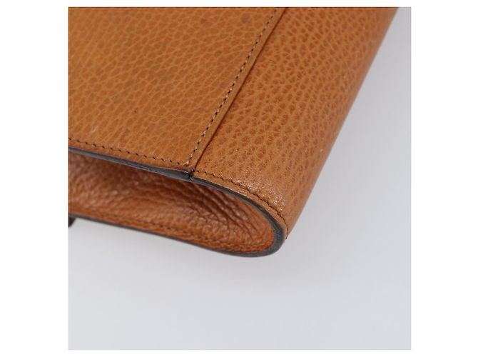 Céline Borsa a pochette CELINE in pelle marrone e oro Auth yk20741A D'oro - vista 16