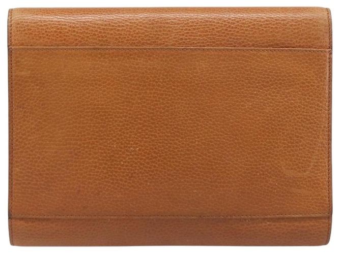 Céline Borsa a pochette CELINE in pelle marrone e oro Auth yk20741A D'oro - vista 2