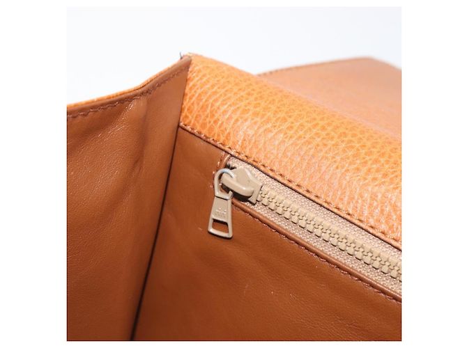 Céline Borsa a pochette CELINE in pelle marrone e oro Auth yk20741A D'oro - vista 21