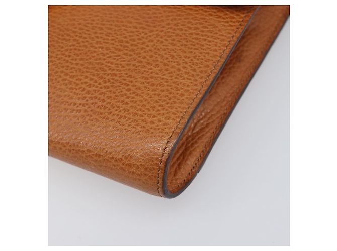 Céline Borsa a pochette CELINE in pelle marrone e oro Auth yk20741A D'oro - vista 7