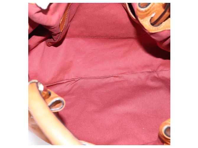 Chloé Borsa Chloe Victoria in pelle marrone tono oro Auth BA15396 - vista 10