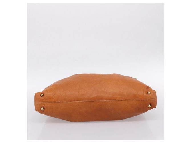 Chloé Borsa Chloe Victoria in pelle marrone tono oro Auth BA15396 - vista 5