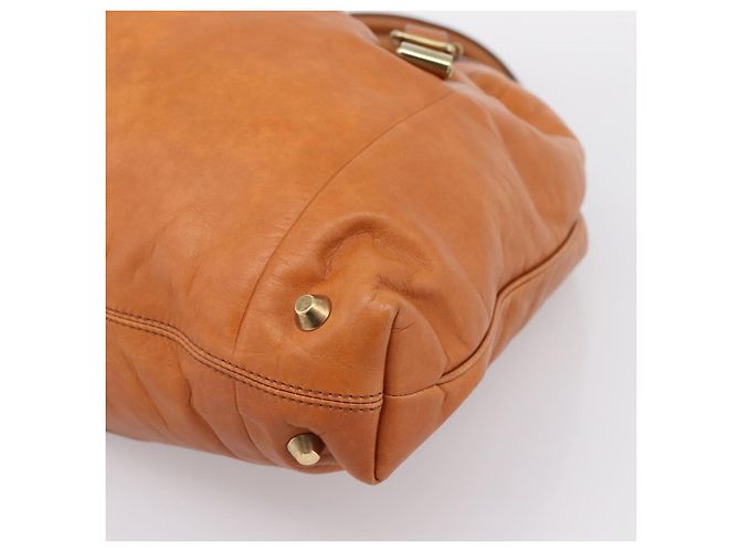 Chloé Borsa Chloe Victoria in pelle marrone tono oro Auth BA15396 - vista 9