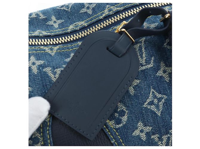 LOUIS VUITTON Denim Squared NIGO Keepall Bandouliere 50 M45975 Auth 200664SM Blu navy - vista 22