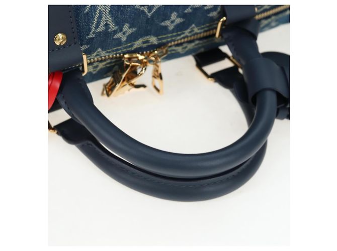LOUIS VUITTON Denim Squared NIGO Keepall Bandouliere 50 M45975 Auth 200664SM Blu navy - vista 7
