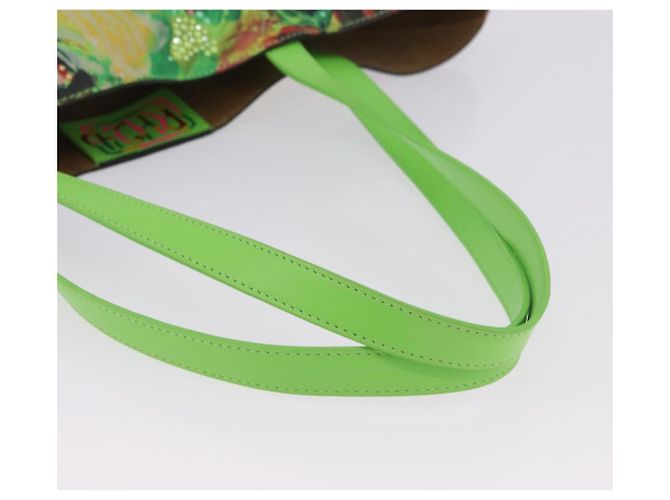LOEWE Puzzlefold Tote XL Leather Richard Hawkins Green Chrome Auth 167531SM Verde - vista 7