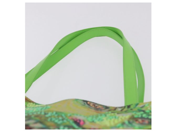 LOEWE Puzzlefold Tote XL Leather Richard Hawkins Green Chrome Auth 167531SM Verde - vista 8