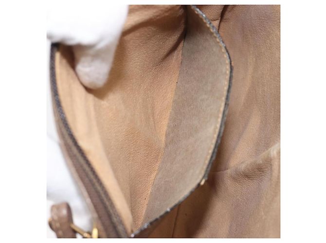 Borsa GUCCI GG Supreme Web Sherry Line PVC Beige Gold 904 02 047 Auth 199660 D'oro - vista 11