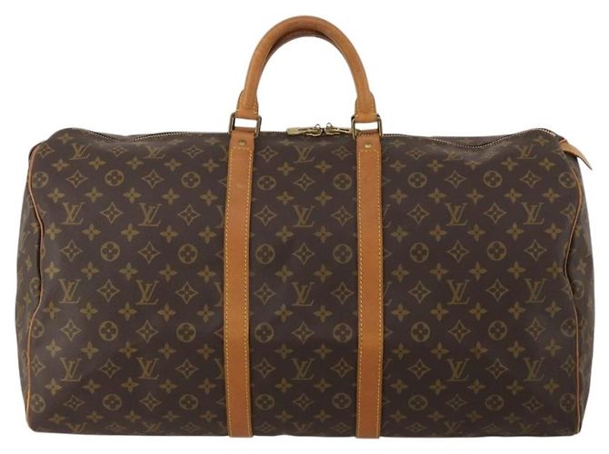 LOUIS VUITTON Monogram Keepall 55 Boston Bag M41424 LV Auth 196263A Monogramma - vista 13