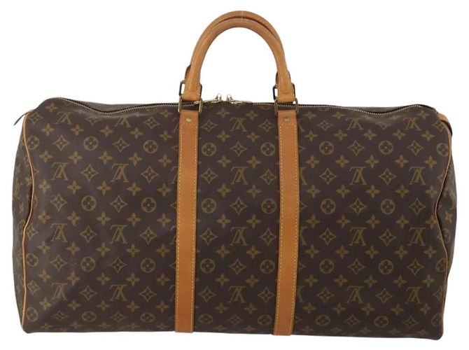 LOUIS VUITTON Monogram Keepall 55 Boston Bag M41424 LV Auth 196263A Monogramma - vista 2