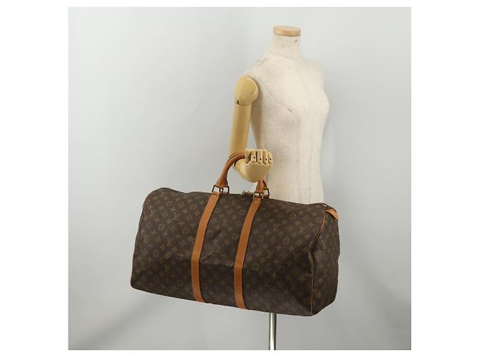 LOUIS VUITTON Monogram Keepall 55 Boston Bag M41424 LV Auth 196263A Monogramma - vista 22