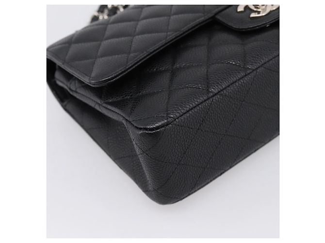 Borsa CHANEL Double Flap Chain Matelasse 23 Caviar Skin Black Auth yk20833SM Nero Argento - vista 15