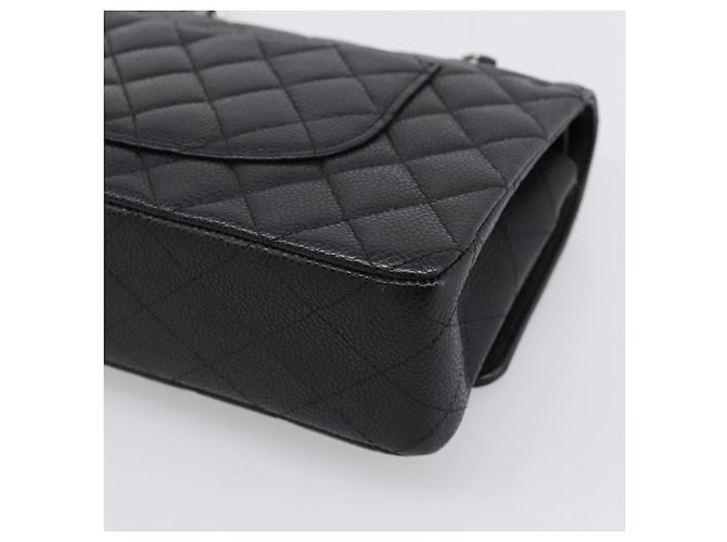Borsa CHANEL Double Flap Chain Matelasse 23 Caviar Skin Black Auth yk20833SM Nero Argento - vista 16