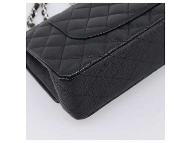 Borsa CHANEL Double Flap Chain Matelasse 23 Caviar Skin Black Auth yk20833SM Nero Argento - vista 17