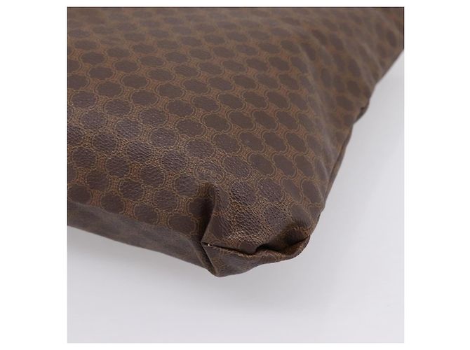 Céline Borsa Tote CELINE Macadam Canvas PVC Pelle Brown Gold Auth 197781 Marrone D'oro - vista 15