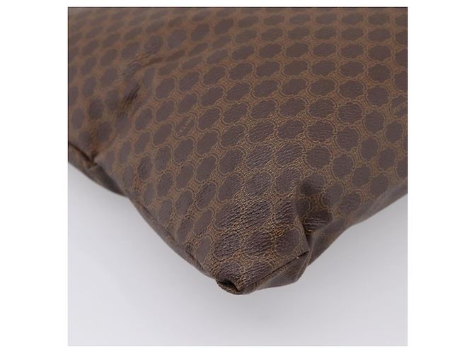 Céline Borsa Tote CELINE Macadam Canvas PVC Pelle Brown Gold Auth 197781 Marrone D'oro - vista 16