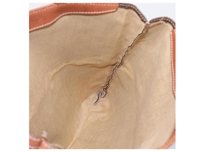 Céline Borsa Tote CELINE Macadam Canvas PVC Pelle Brown Gold Auth 197781 Marrone D'oro - vista 17
