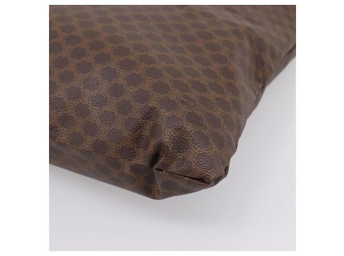 Céline Borsa Tote CELINE Macadam Canvas PVC Pelle Brown Gold Auth 197781 Marrone D'oro - vista 9