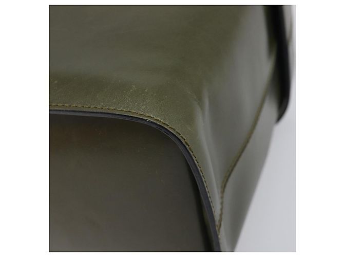 Céline Borsa a mano CELINE Star Ball Vanity in pelle Khaki Gold Auth 199090A D'oro Cachi - vista 15