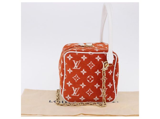 LOUIS VUITTON Monogram Jaguar LV Match Square Bag Orange M46212 Auth BA14807SAM - view 12