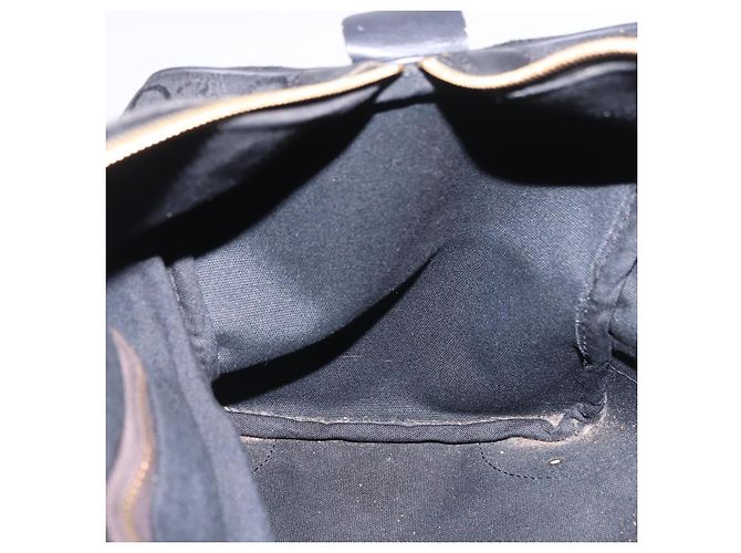 Céline CELINE C Saluki Horse Carriage Boston Bag Black Gold Tone Auth 195446 Nero - vista 18