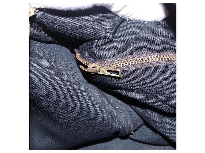 Céline CELINE C Saluki Horse Carriage Boston Bag Black Gold Tone Auth 195446 Nero - vista 20