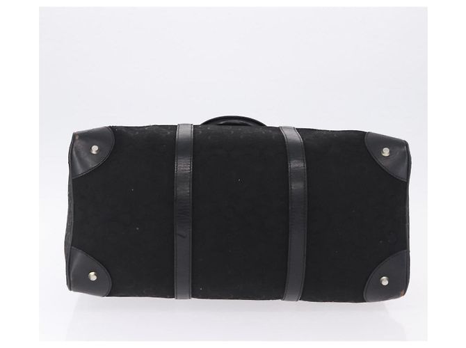 Céline CELINE C Saluki Horse Carriage Boston Bag Black Gold Tone Auth 195446 Nero - vista 5