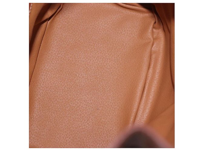 Céline Borsa a tracolla CELINE Macadam Canvas PVC Leather Brown Gold Auth 199630 Marrone D'oro - vista 11
