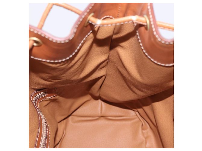 Céline Borsa a tracolla CELINE Macadam Canvas PVC Leather Brown Gold Auth 199630 Marrone D'oro - vista 21