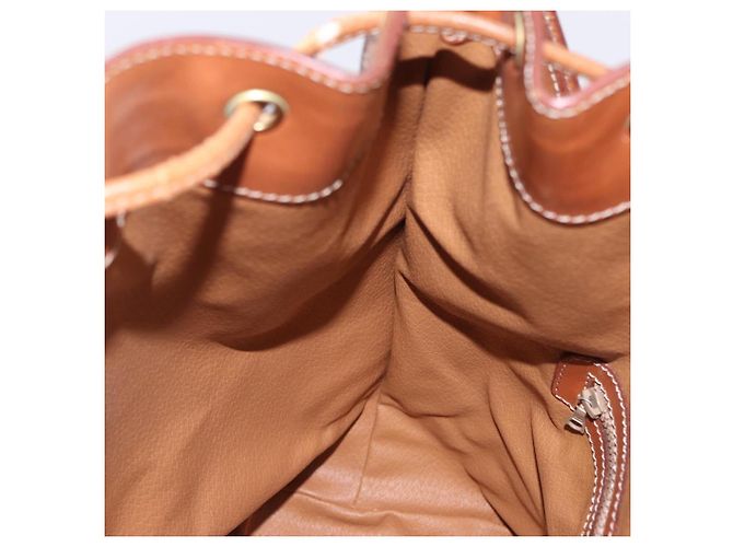 Céline Borsa a tracolla CELINE Macadam Canvas PVC Leather Brown Gold Auth 199630 Marrone D'oro - vista 22