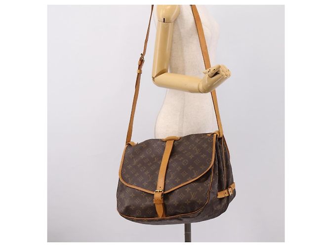 Borsa a tracolla LOUIS VUITTON Monogram Saumur 35 M42254 LV Auth ka5862 Monogramma - vista 26