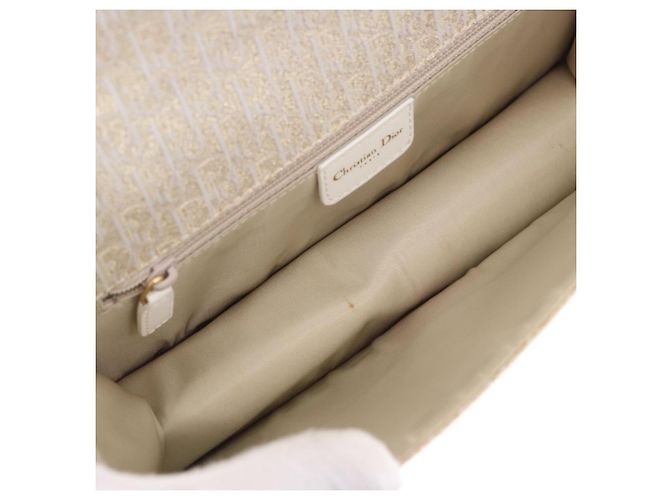 Borsa a mano Christian Dior Trotter Canvas Gold Auth 197782SAM D'oro - vista 11