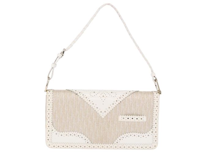Borsa a mano Christian Dior Trotter Canvas Gold Auth 197782SAM D'oro - vista 13