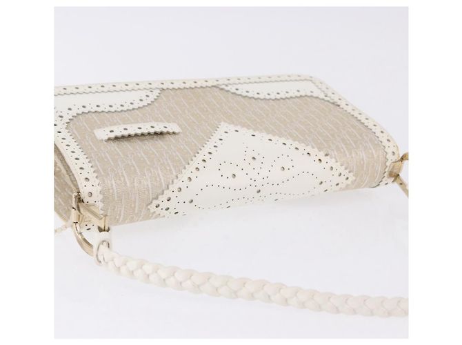 Borsa a mano Christian Dior Trotter Canvas Gold Auth 197782SAM D'oro - vista 14
