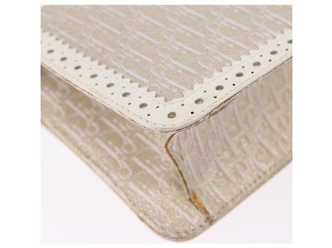Borsa a mano Christian Dior Trotter Canvas Gold Auth 197782SAM D'oro - vista 17
