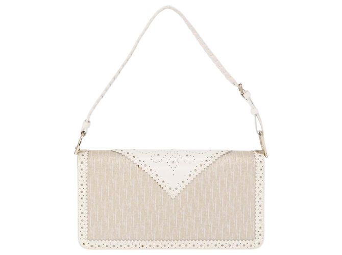 Borsa a mano Christian Dior Trotter Canvas Gold Auth 197782SAM D'oro - vista 2