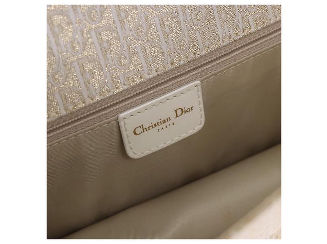 Borsa a mano Christian Dior Trotter Canvas Gold Auth 197782SAM D'oro - vista 20