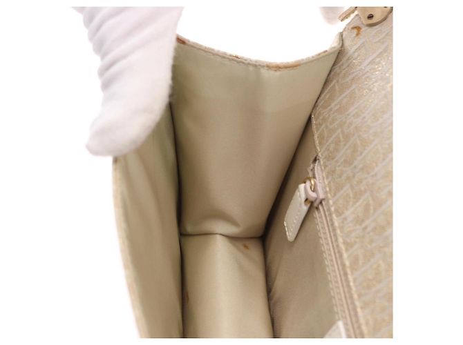 Borsa a mano Christian Dior Trotter Canvas Gold Auth 197782SAM D'oro - vista 22